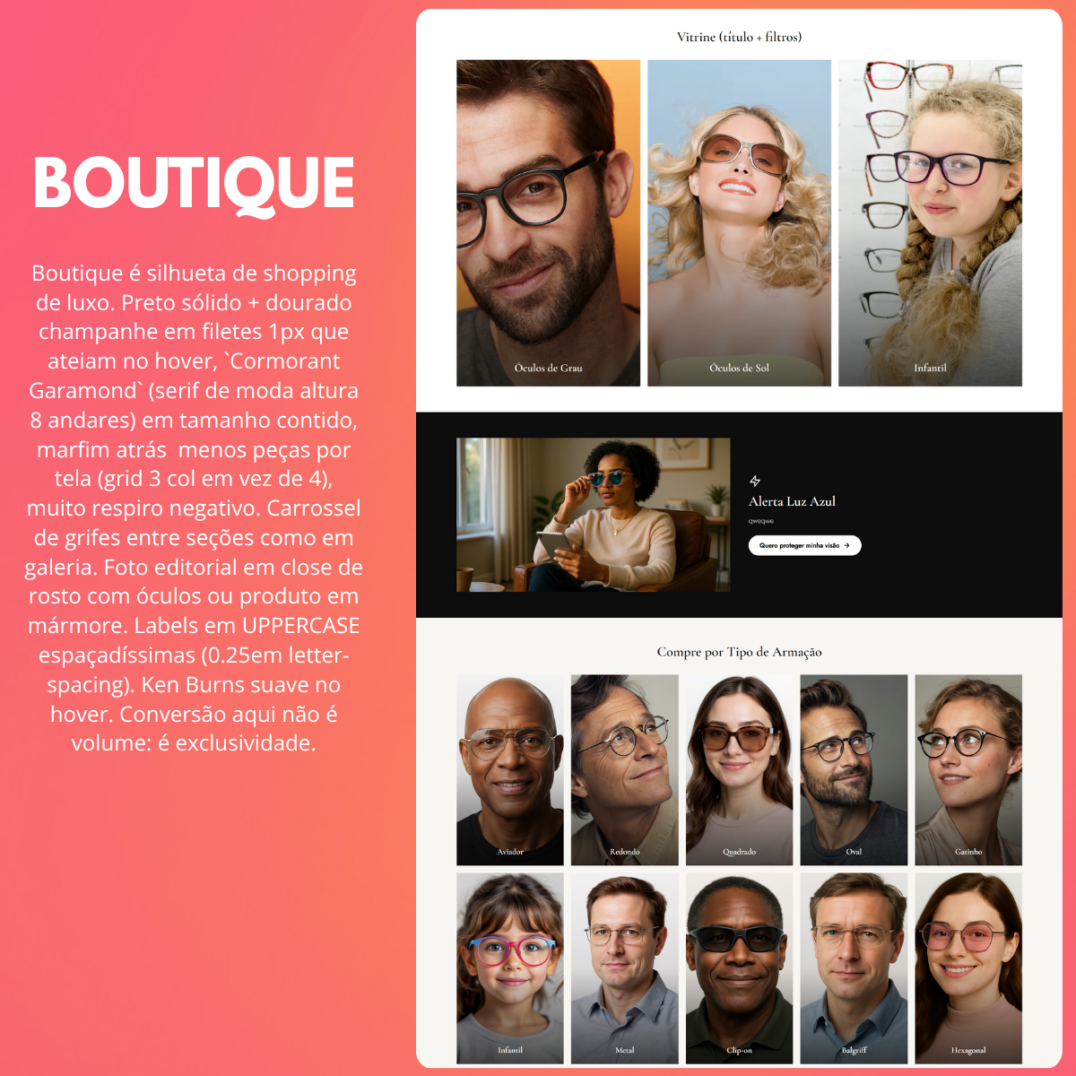 Preview do template Boutique