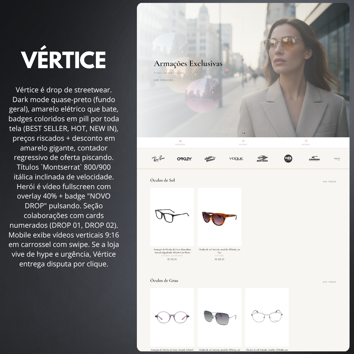 Preview do template Vértice